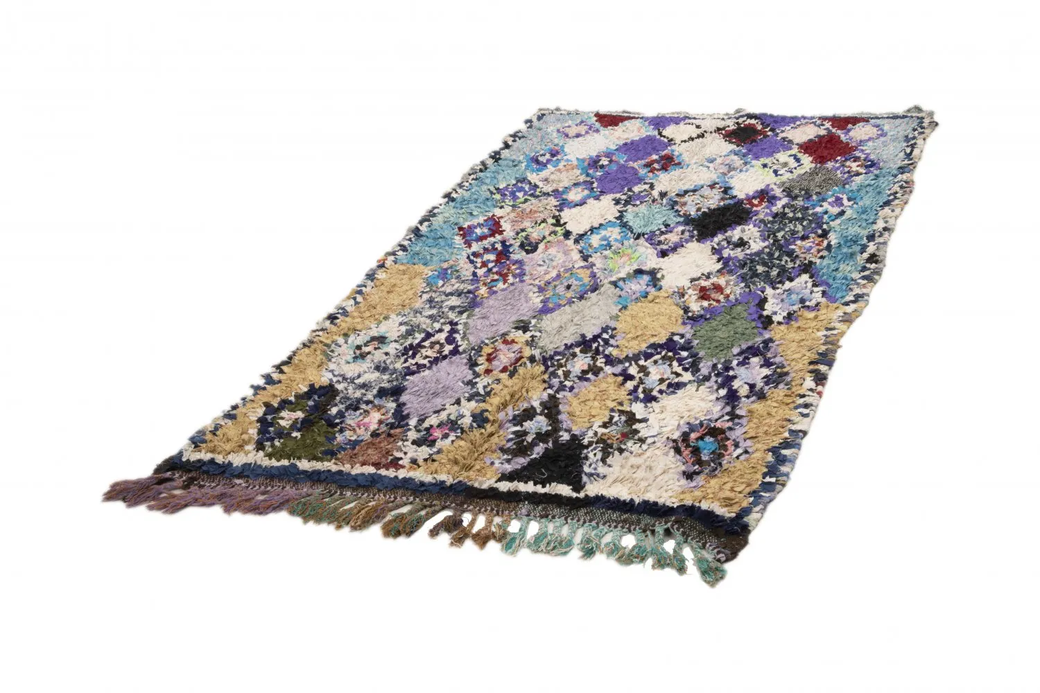 Marokkansk Boucherouite-teppe 260 x 140 cm
