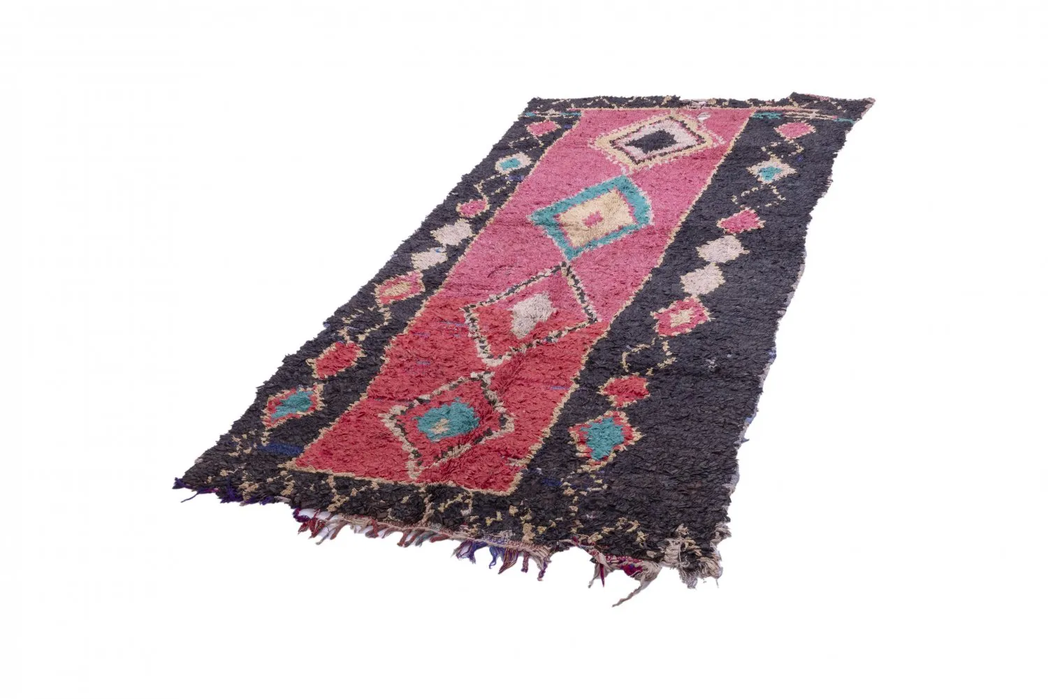 Marokkansk Boucherouite-teppe 275 x 135 cm