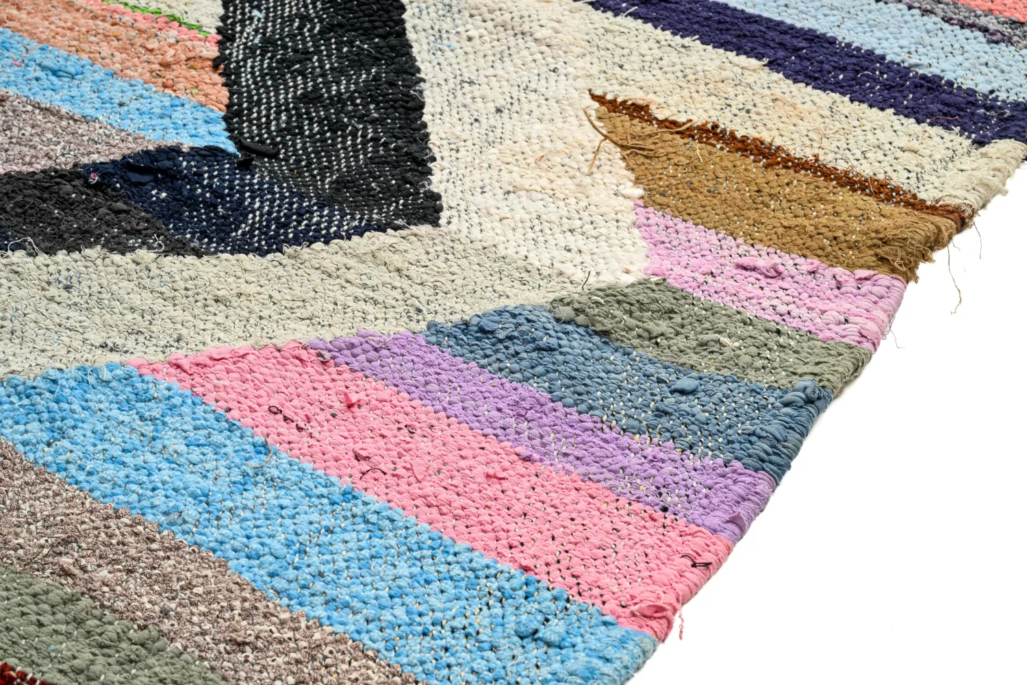 Marokkansk Boucherouite-teppe 145 x 245 cm