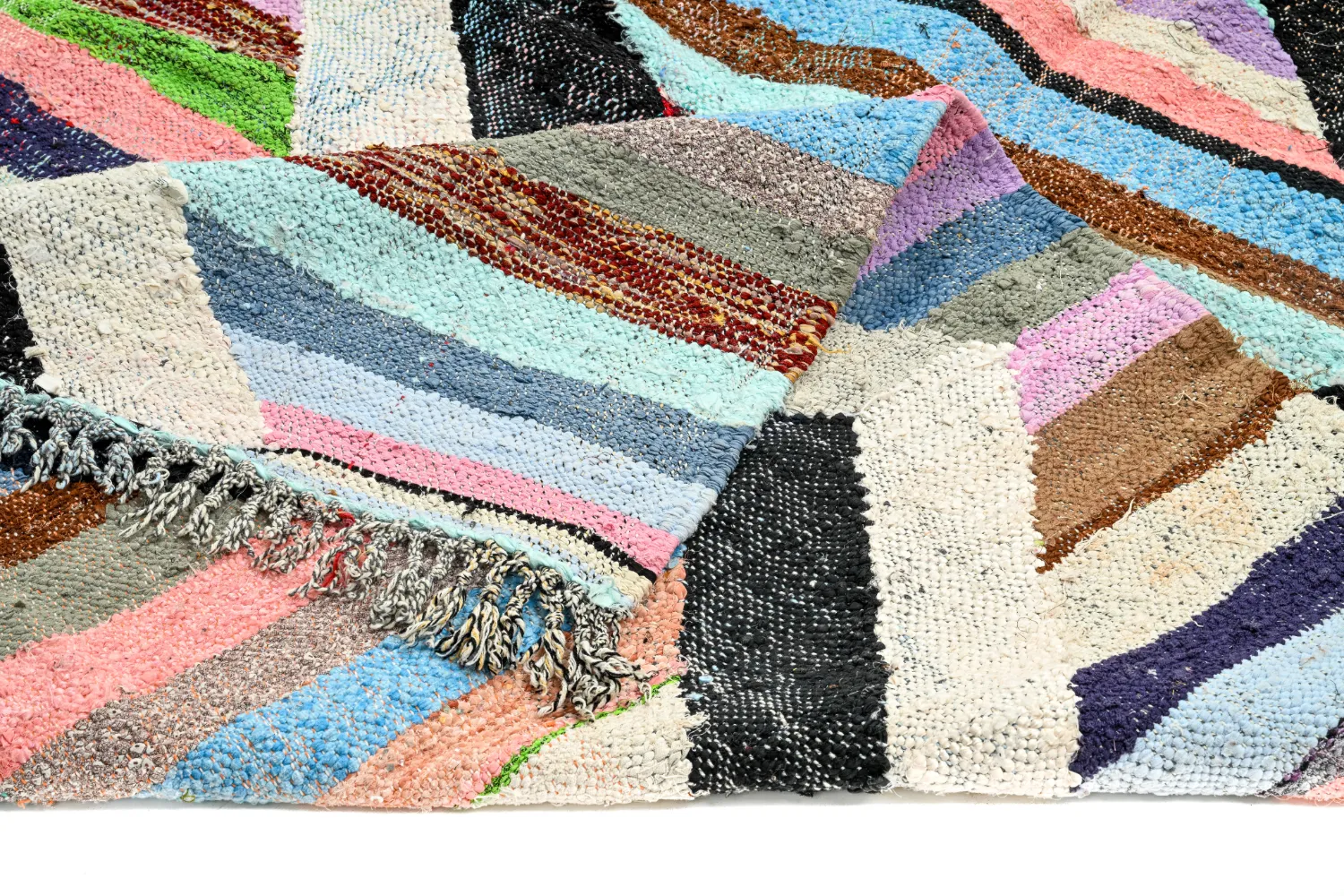 Marokkansk Boucherouite-teppe 145 x 245 cm