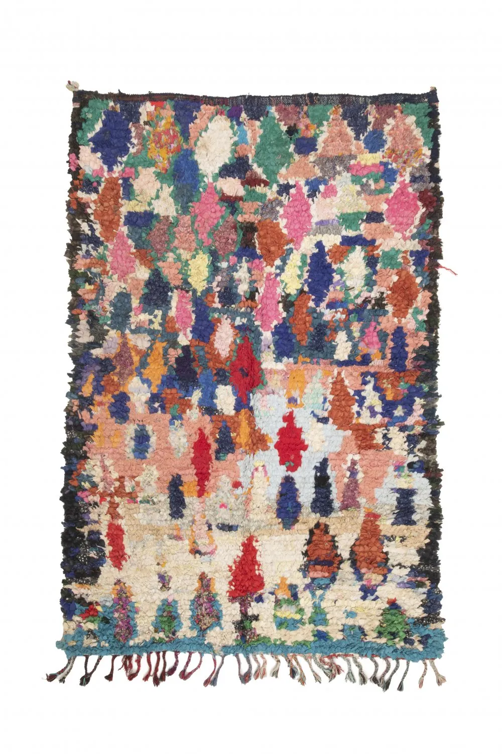 Marokkansk Boucherouite-teppe 220 x 140 cm