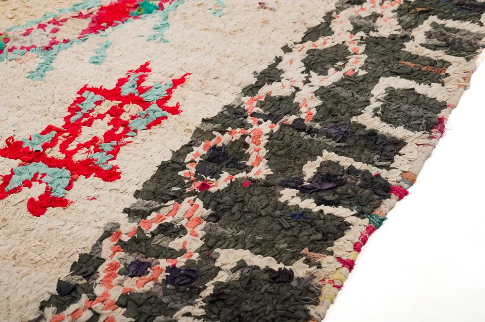 Marokkansk Boucherouite-teppe 270 x 130 cm