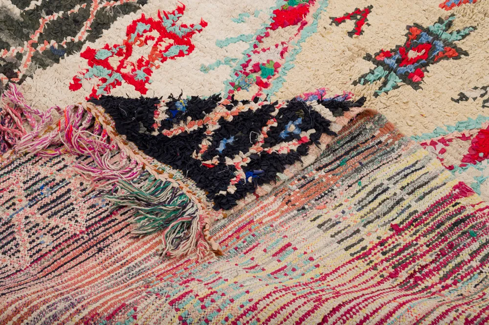 Marokkansk Boucherouite-teppe 270 x 130 cm