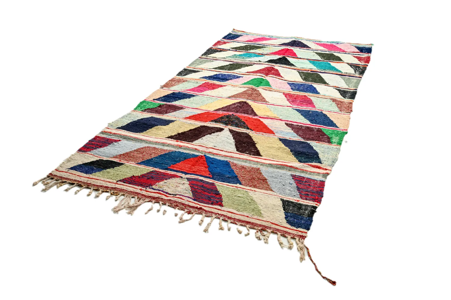 Marokkansk Boucherouite-teppe 145 x 280 cm