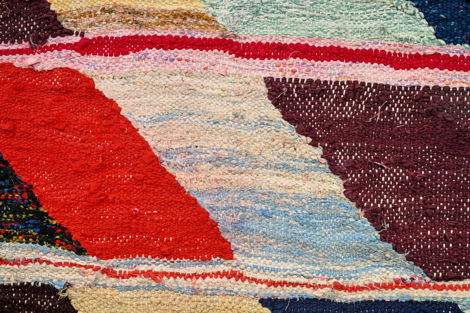 Marokkansk Boucherouite-teppe 145 x 280 cm