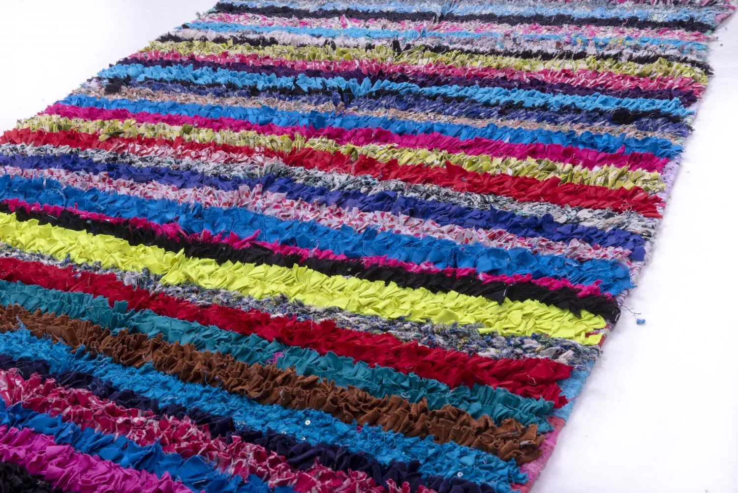 Marokkansk Boucherouite-teppe 210 x 115 cm