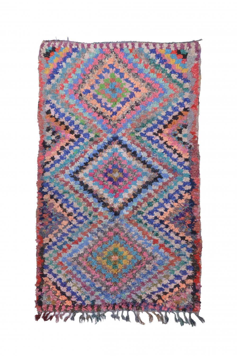 Marokkansk Boucherouite-teppe 230 x 135 cm