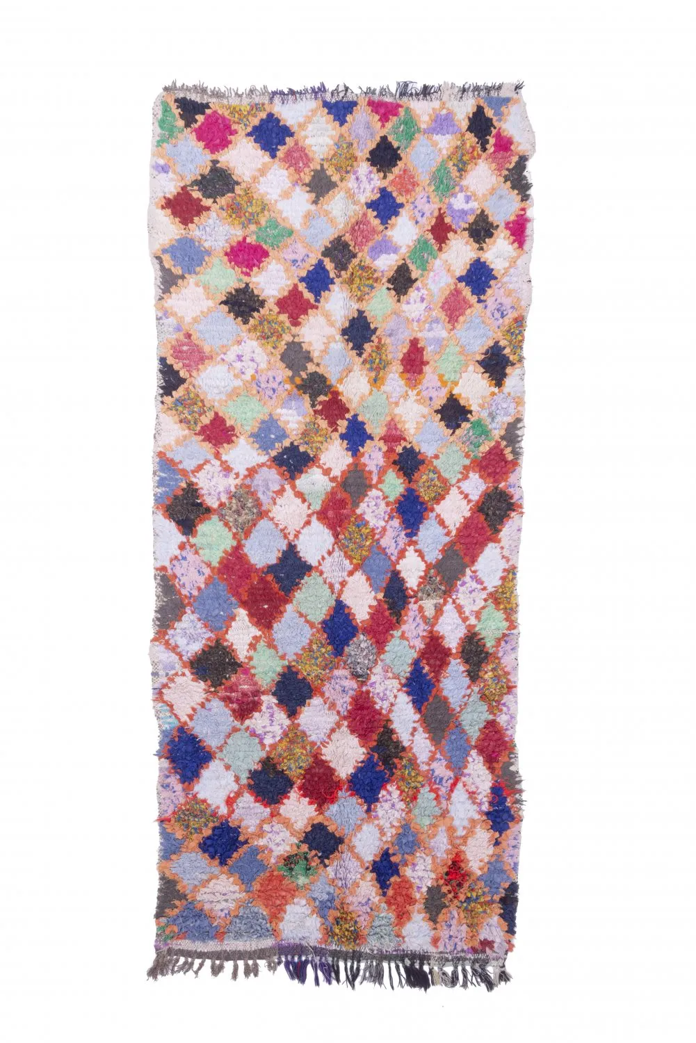 Marokkansk Boucherouite-teppe 245 x 105 cm