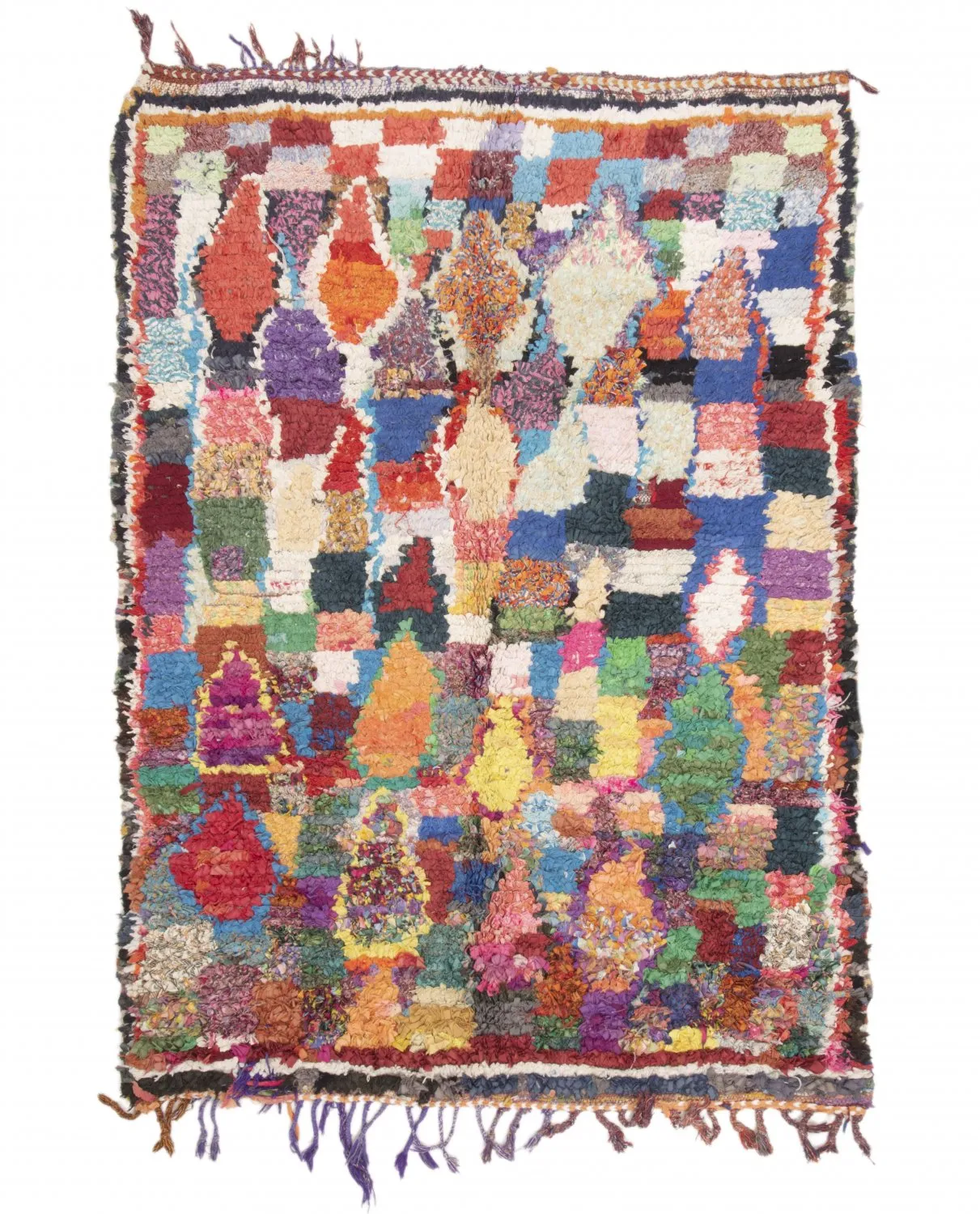 Marokkansk Boucherouite-teppe 210 x 150 cm