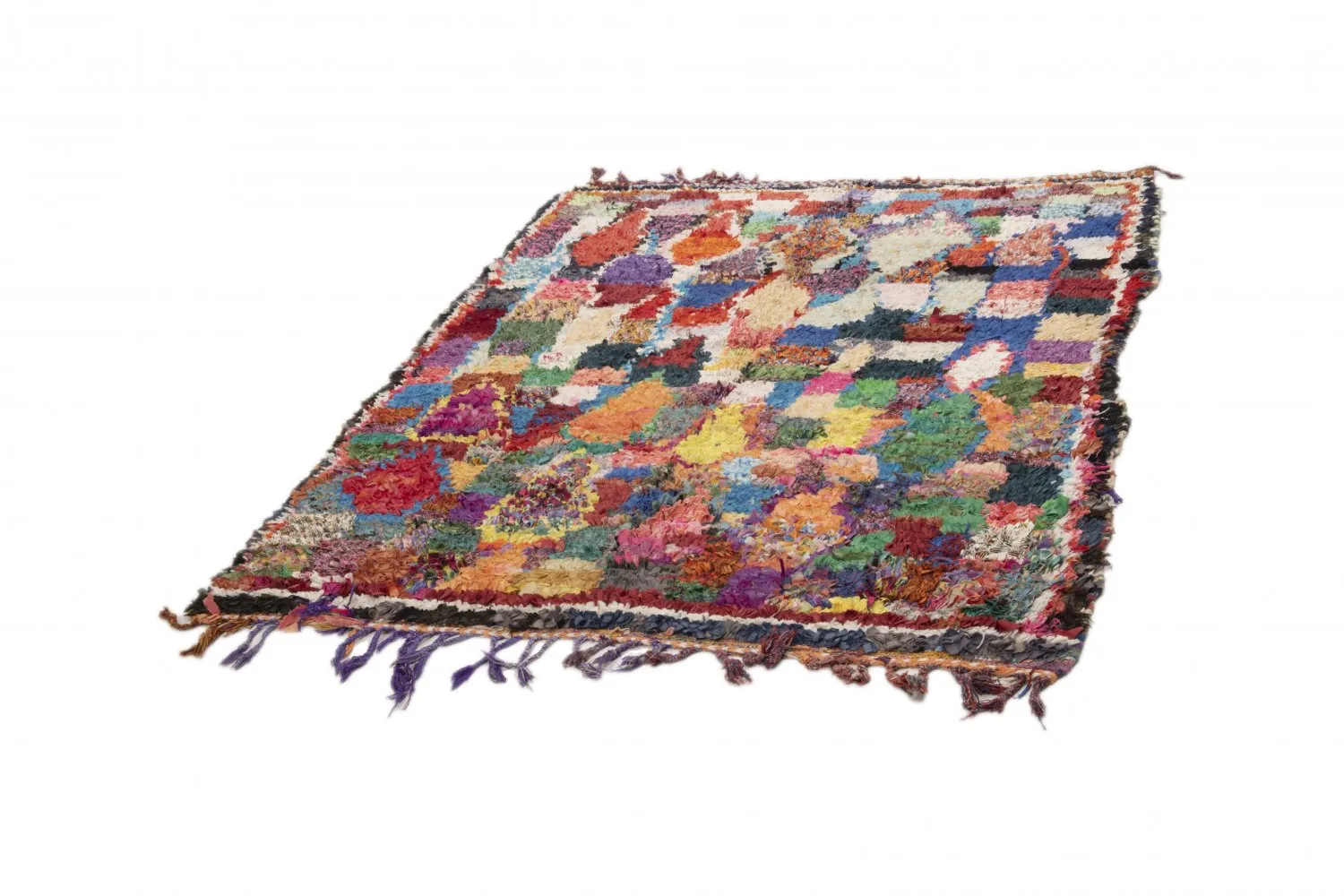 Marokkansk Boucherouite-teppe 210 x 150 cm
