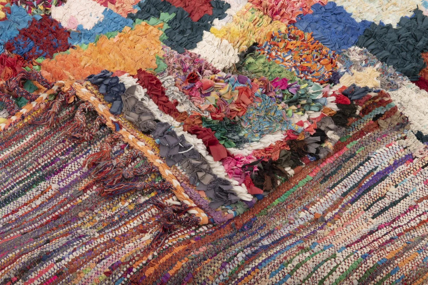Marokkansk Boucherouite-teppe 210 x 150 cm