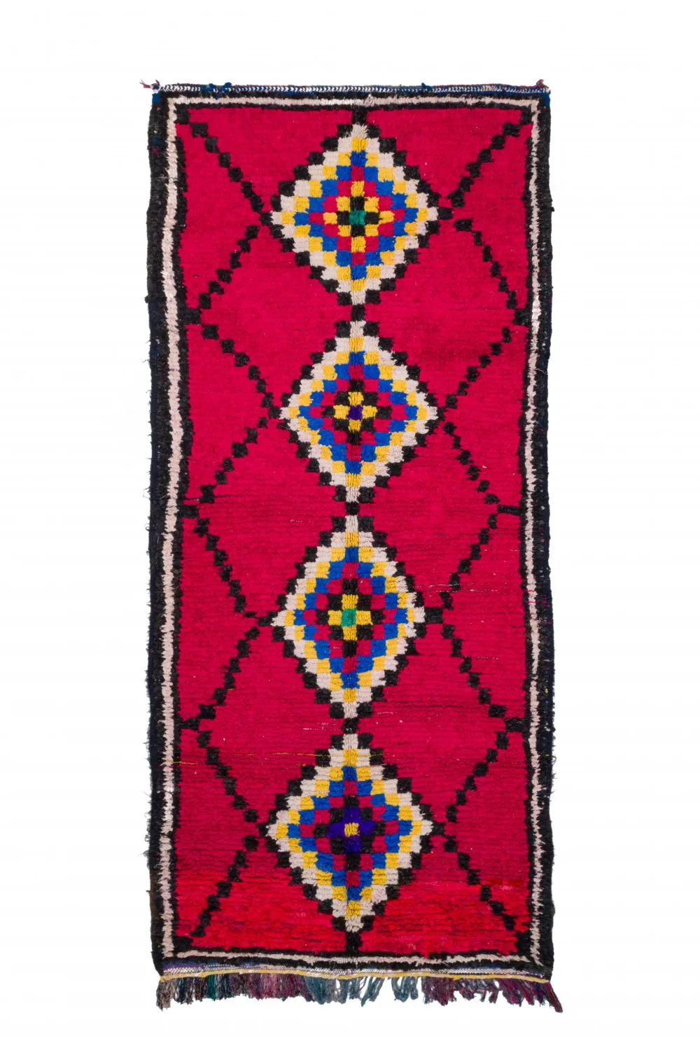 Marokkansk Boucherouite-teppe 310 x 145 cm