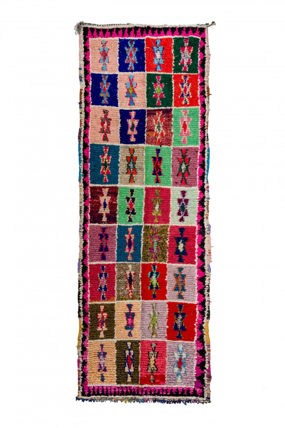 Marokkansk Boucherouite-teppe 360 x 130 cm