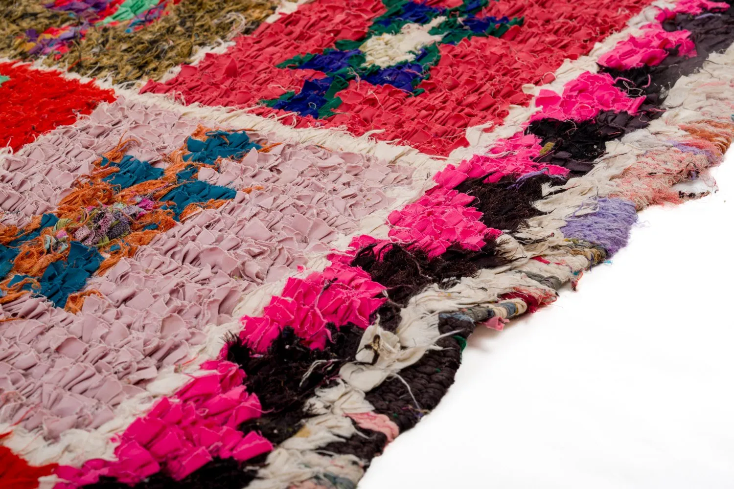 Marokkansk Boucherouite-teppe 360 x 130 cm