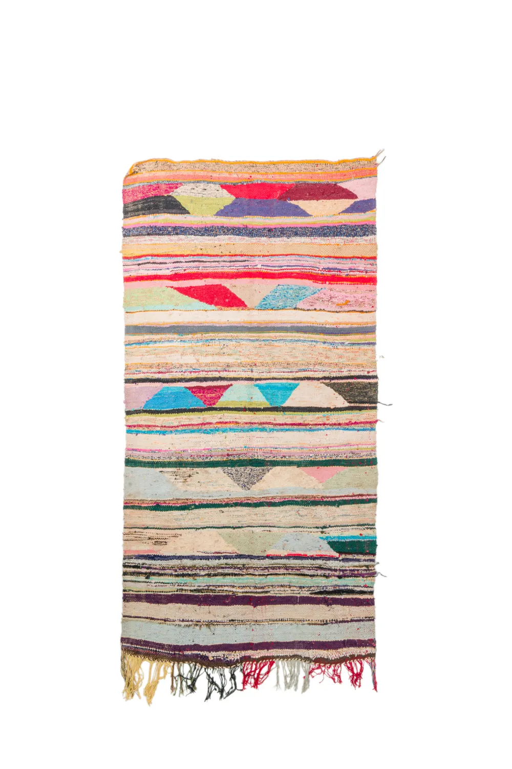 Marokkansk Boucherouite-teppe 120 x 245 cm