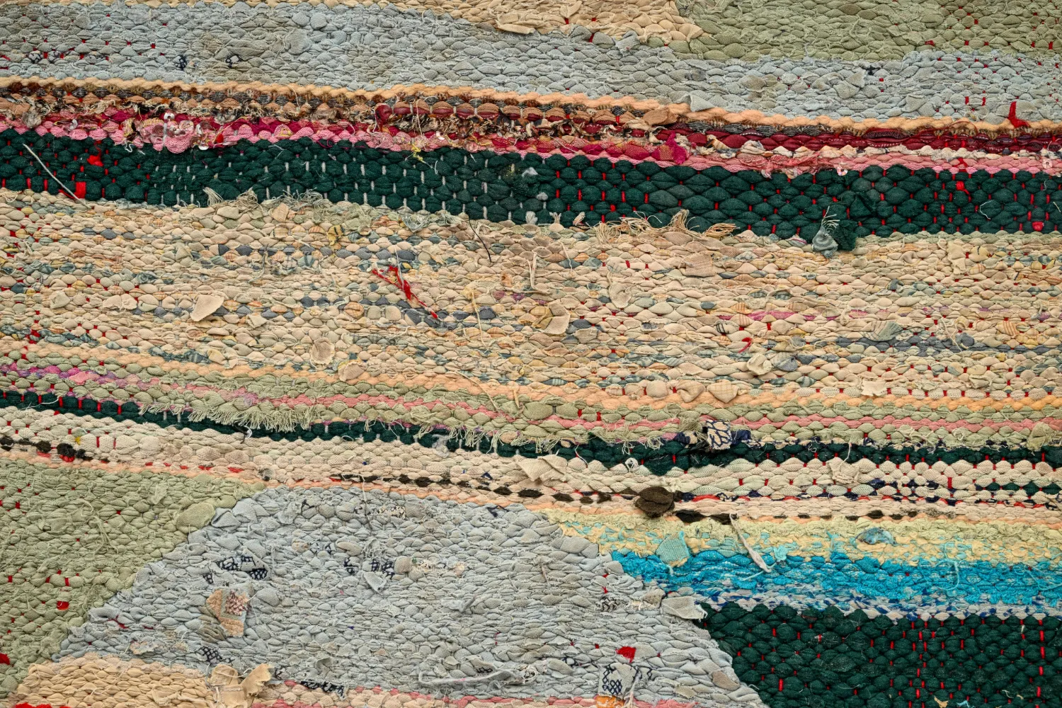 Marokkansk Boucherouite-teppe 120 x 245 cm