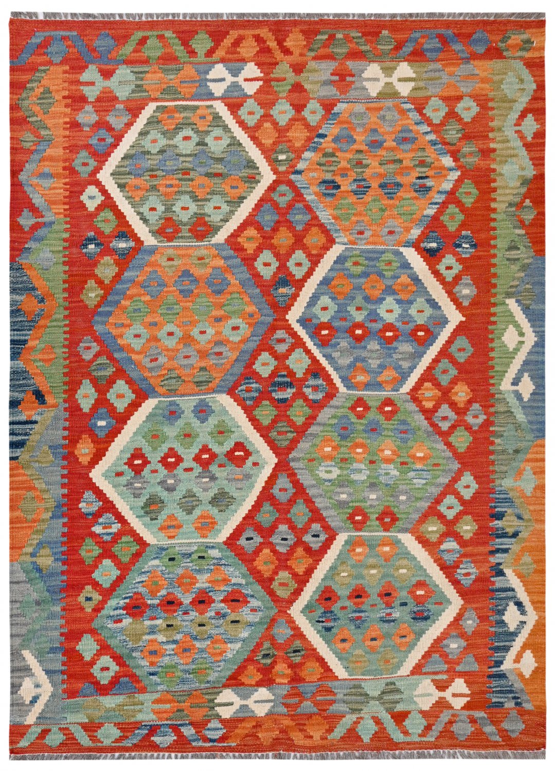 Kelim-teppe Afghansk 186 x 126 cm