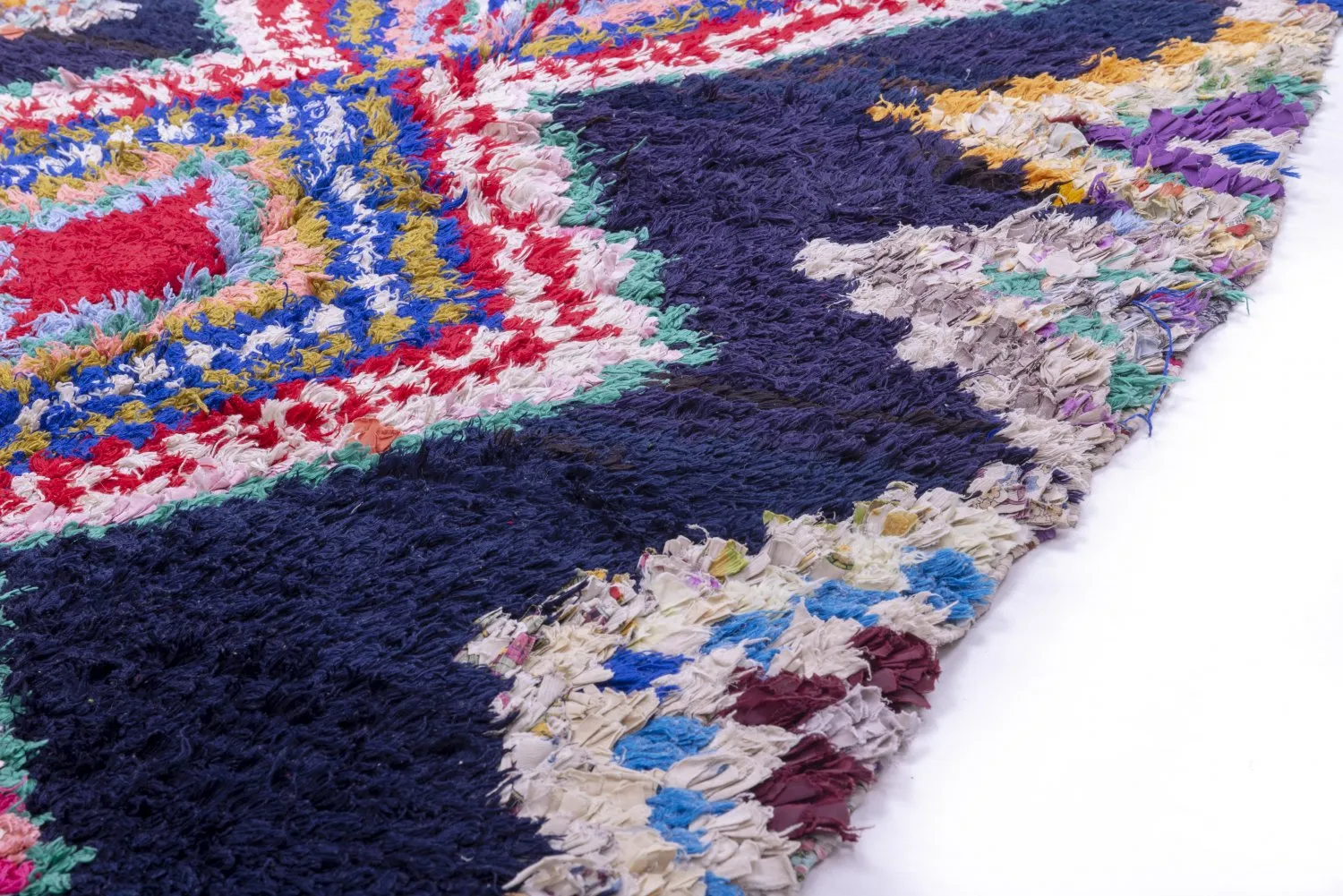 Marokkansk Boucherouite-teppe 190 x 115 cm