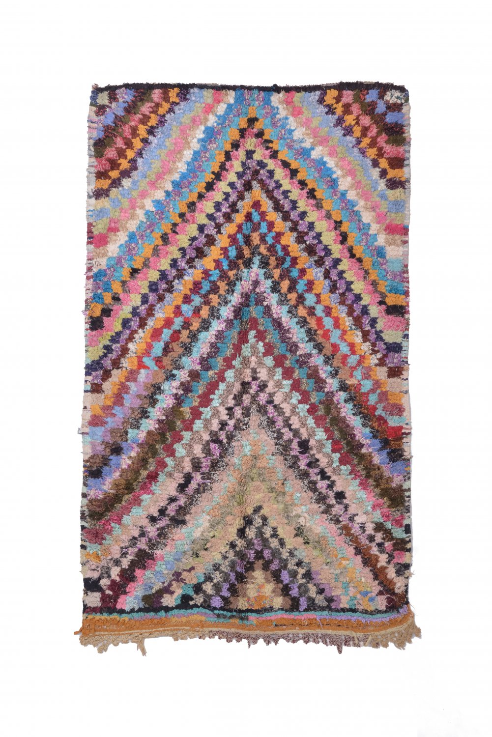 Marokkansk Boucherouite-teppe 220 x 125 cm