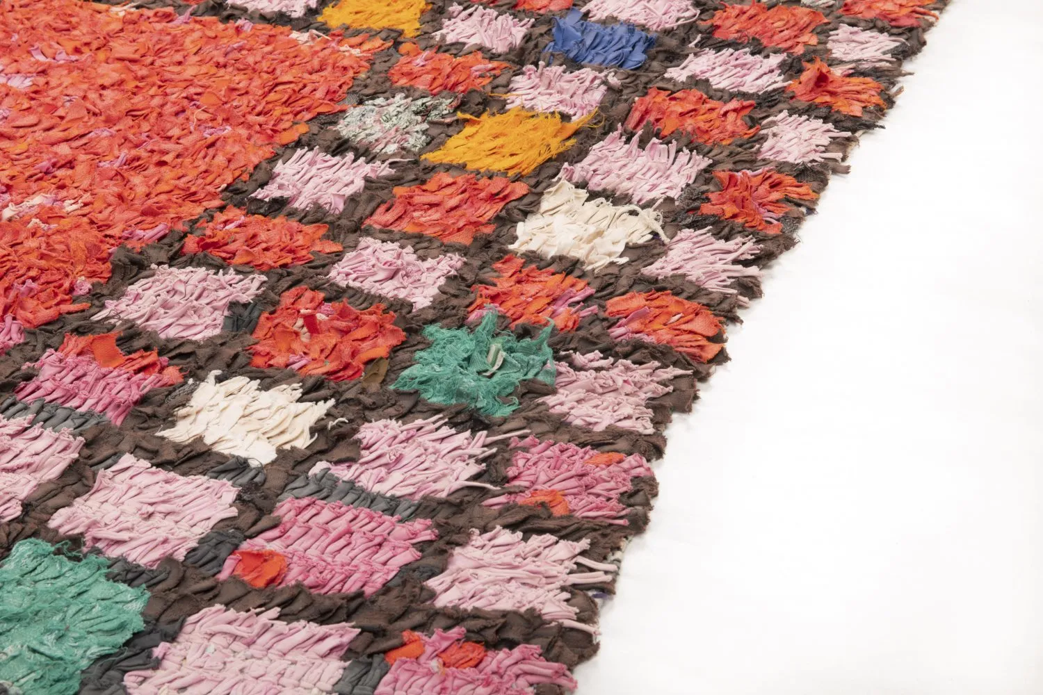 Marokkansk Boucherouite-teppe 225 x 150 cm