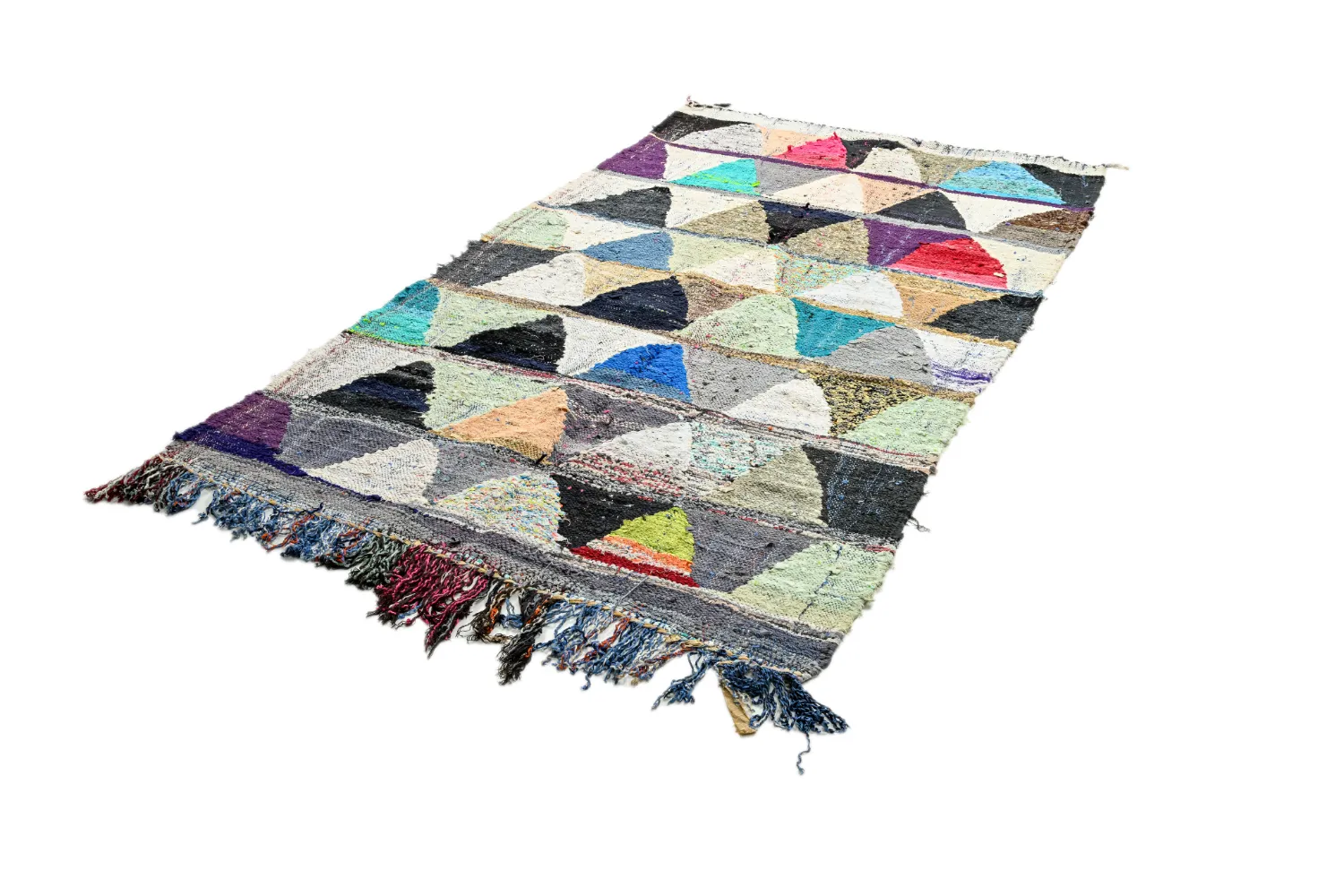 Marokkansk Boucherouite-teppe 125 x 230 cm