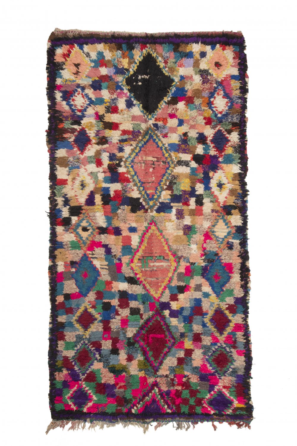 Marokkansk Boucherouite-teppe 290 x 145 cm