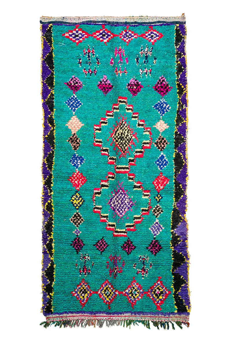 Marokkansk Boucherouite-teppe 155 x 335 cm