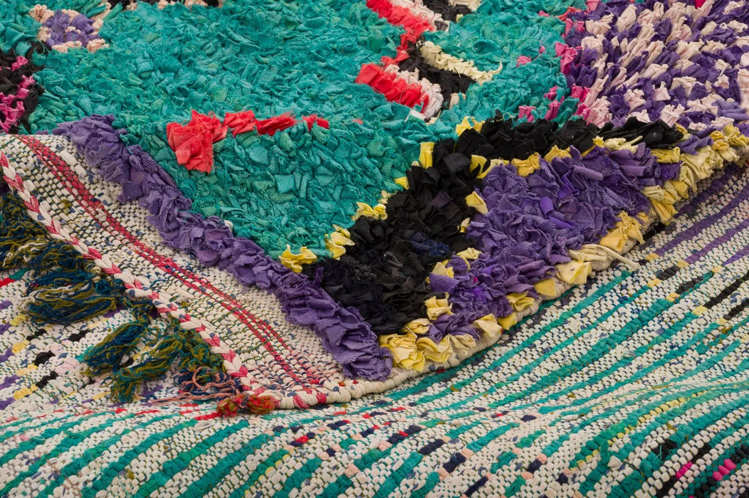 Marokkansk Boucherouite-teppe 155 x 335 cm