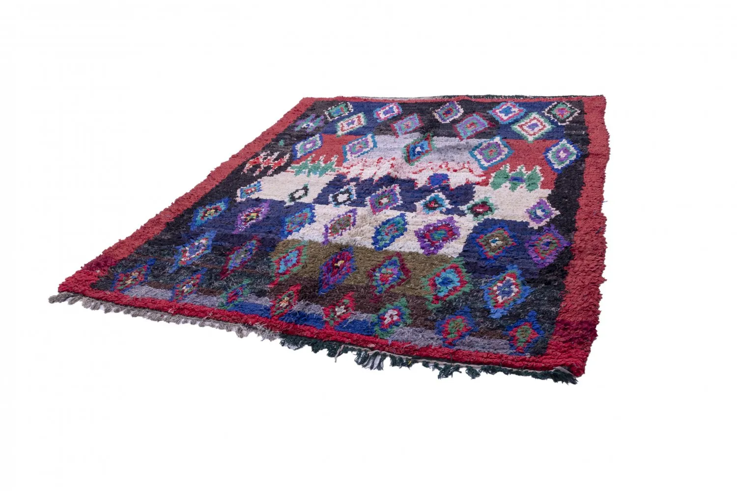 Marokkansk Boucherouite-teppe 190 x 160 cm