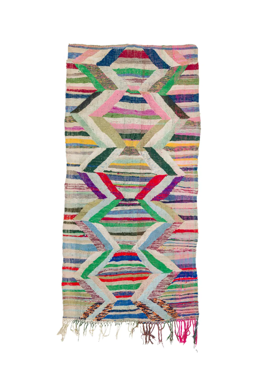 Marokkansk Boucherouite-teppe 145 x 295 cm