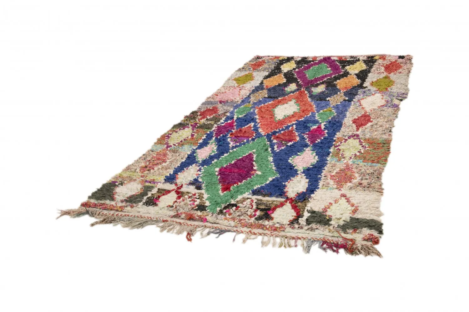 Marokkansk Boucherouite-teppe 295 x 150 cm