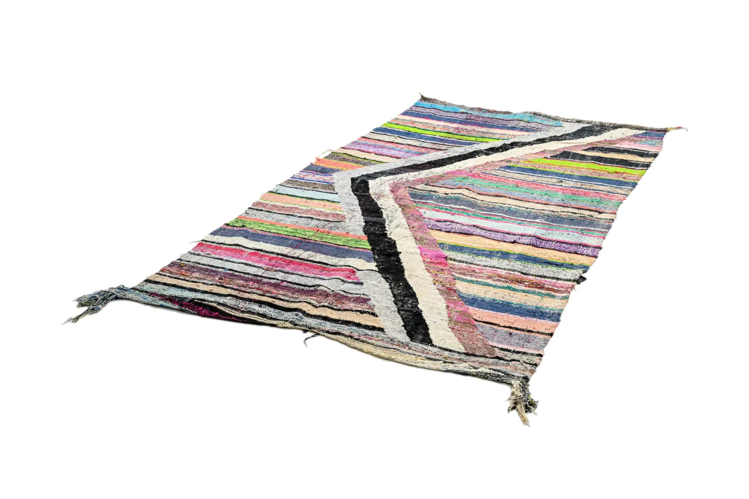 Marokkansk Boucherouite-teppe 135 x 240 cm