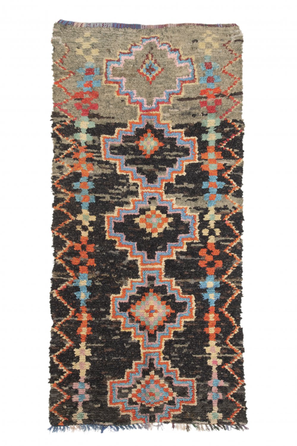 Marokkansk Boucherouite-teppe 265 x 125 cm