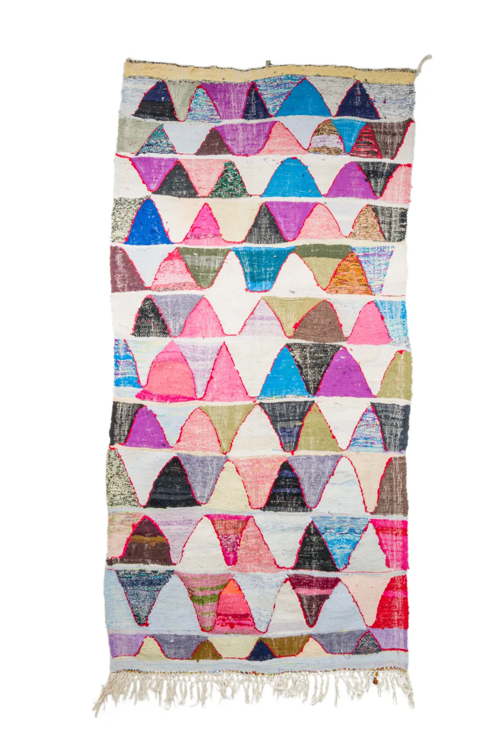 Marokkansk Boucherouite-teppe 135 x 275 cm