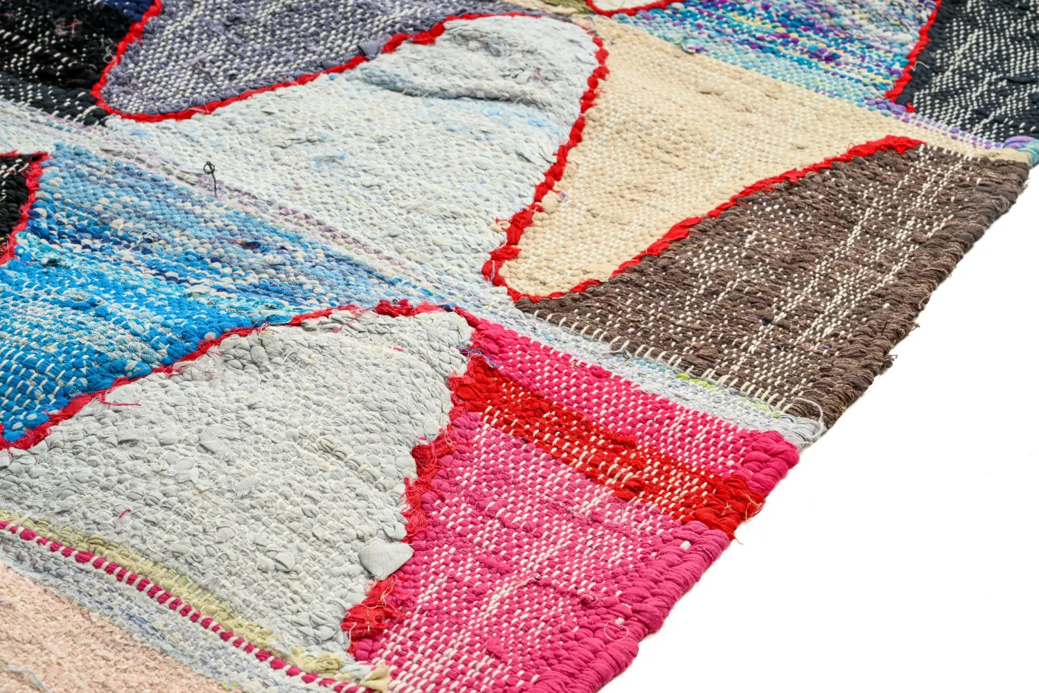 Marokkansk Boucherouite-teppe 135 x 275 cm