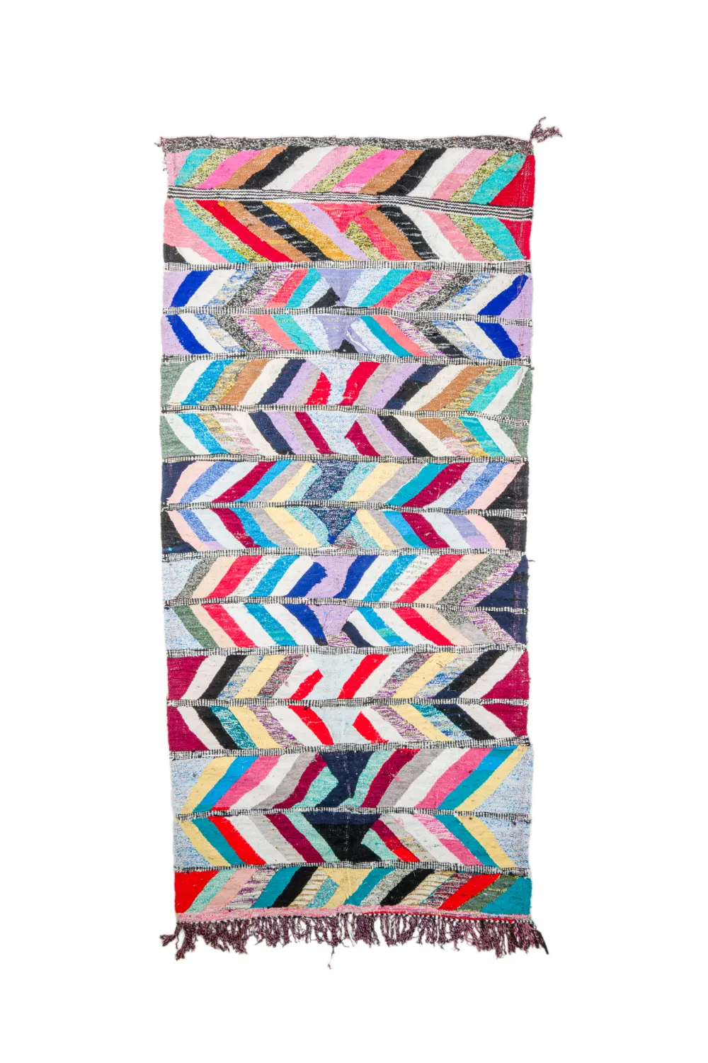 Marokkansk Boucherouite-teppe 150 x 320 cm