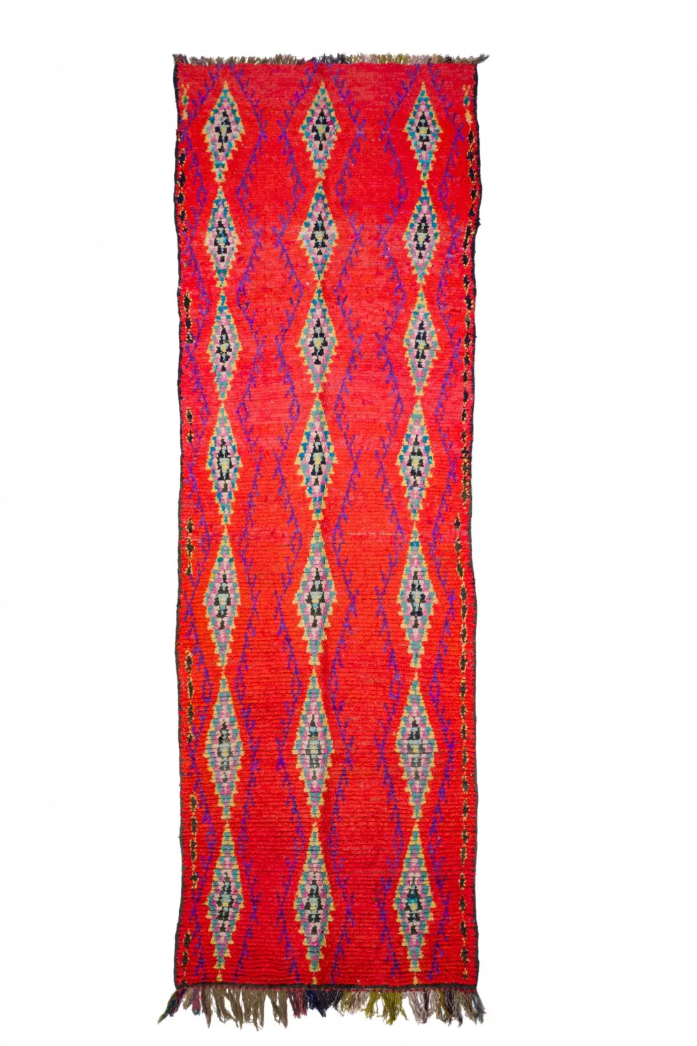 Marokkansk Boucherouite-teppe 440 x 135 cm