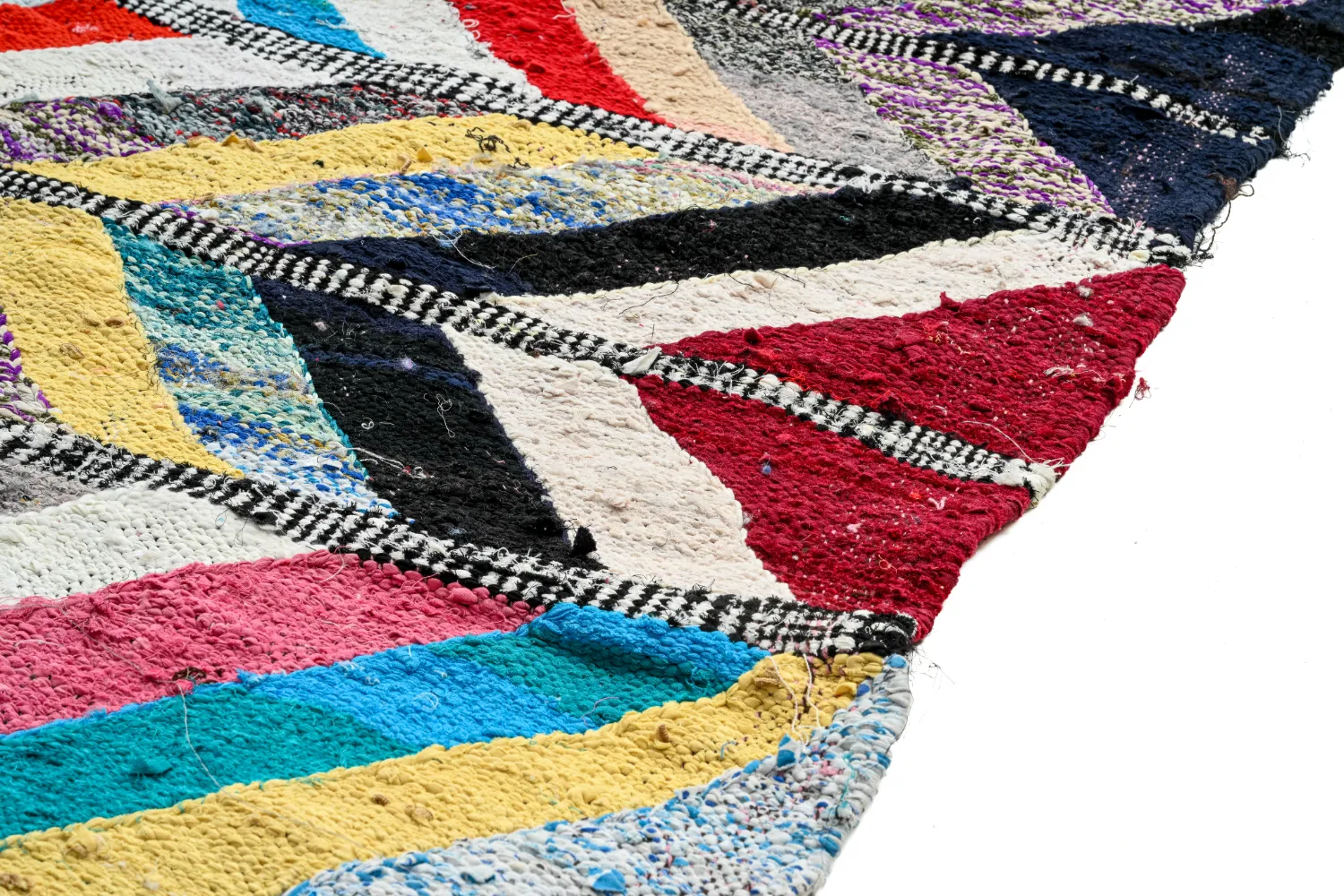 Marokkansk Boucherouite-teppe 150 x 320 cm