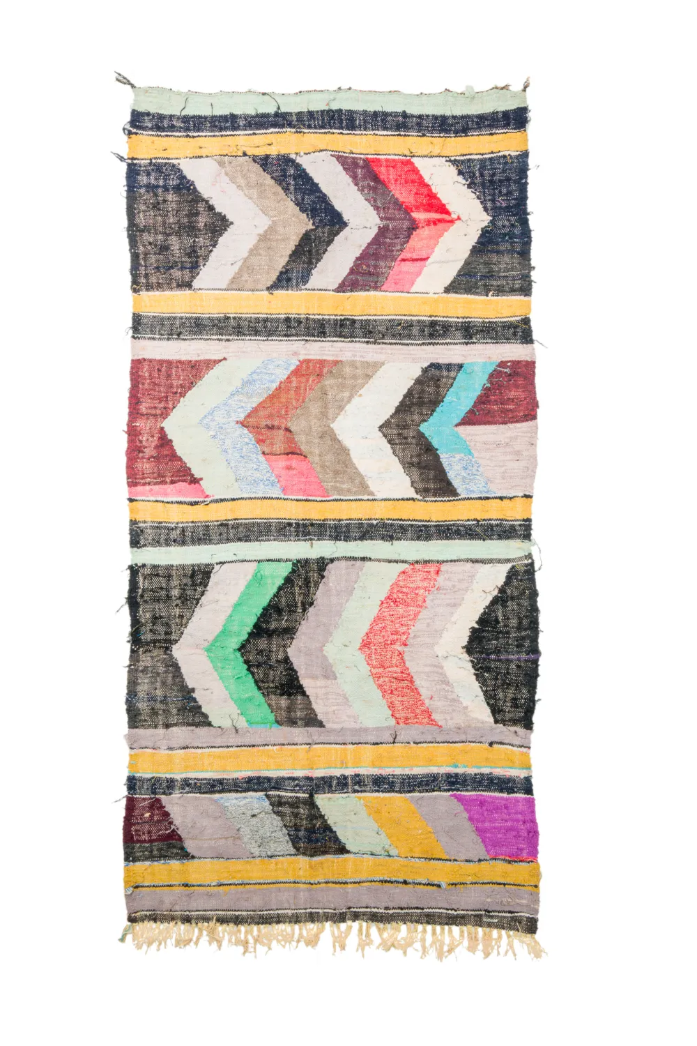 Marokkansk Boucherouite-teppe 130 x 260 cm