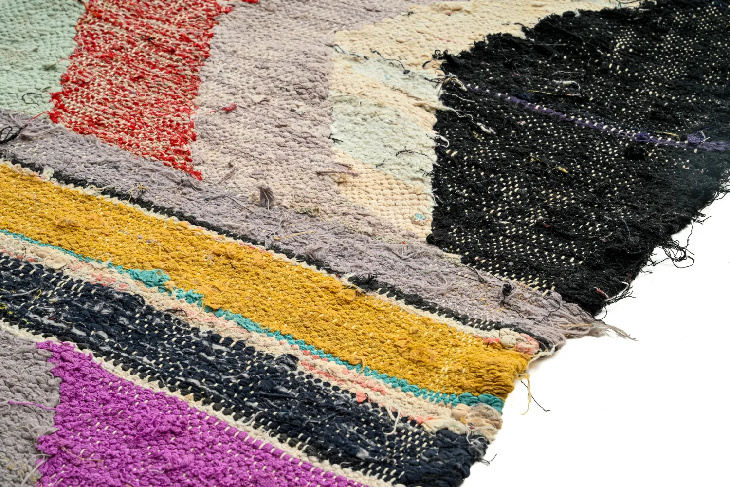 Marokkansk Boucherouite-teppe 130 x 260 cm