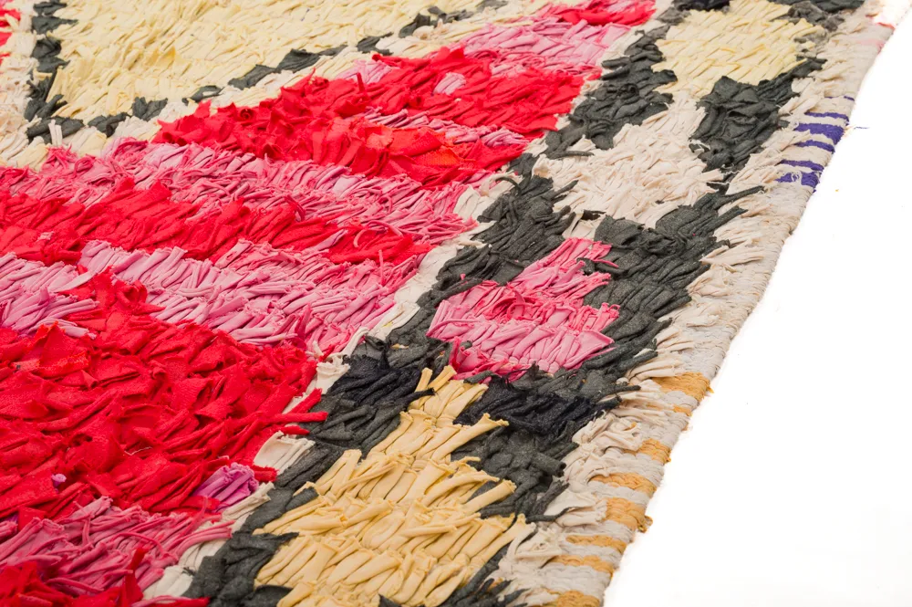 Marokkansk Boucherouite-teppe 390 x 150 cm
