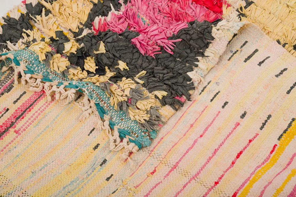 Marokkansk Boucherouite-teppe 390 x 150 cm