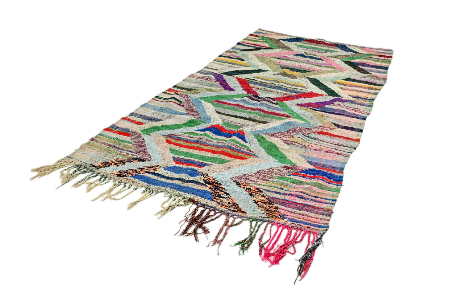 Marokkansk Boucherouite-teppe 145 x 295 cm