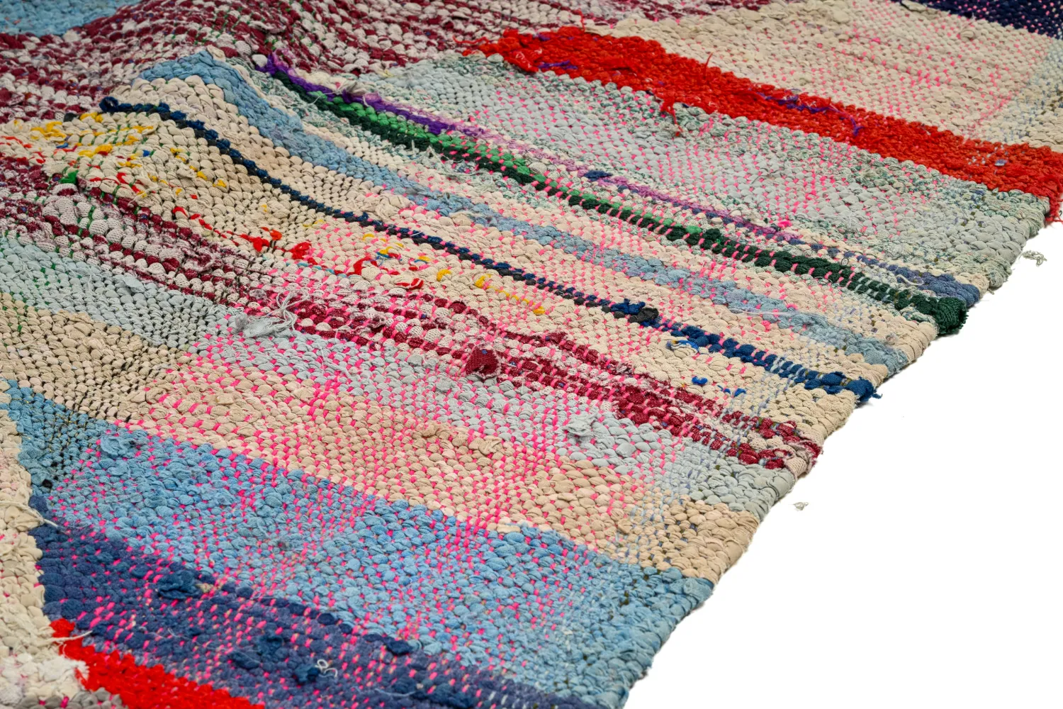 Marokkansk Boucherouite-teppe 145 x 295 cm