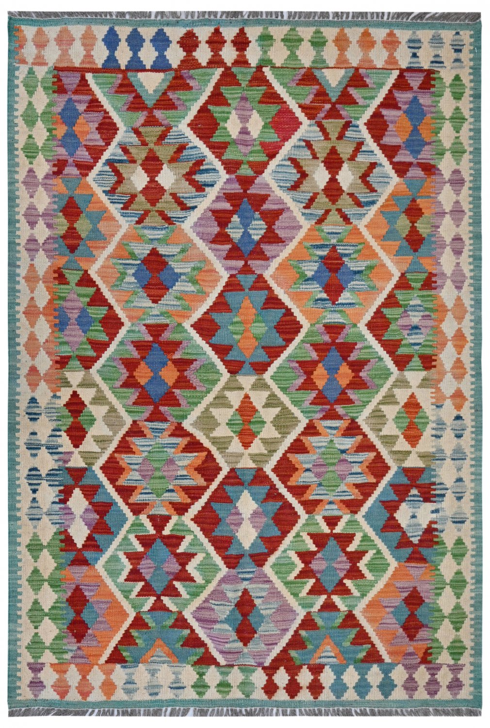 Kelim-teppe Afghansk 188 x 121 cm