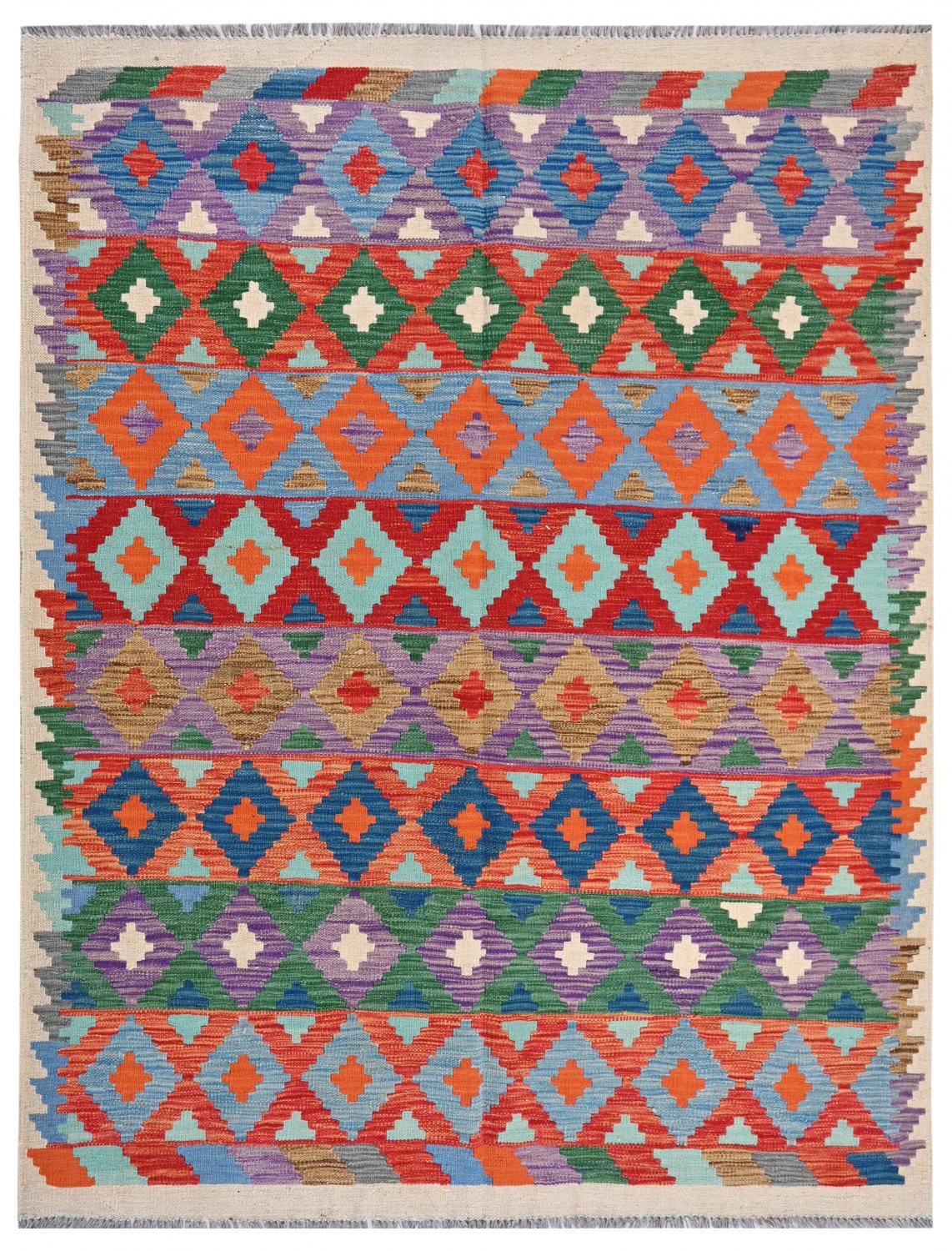 Kelim-teppe Afghansk 192 x 150 cm