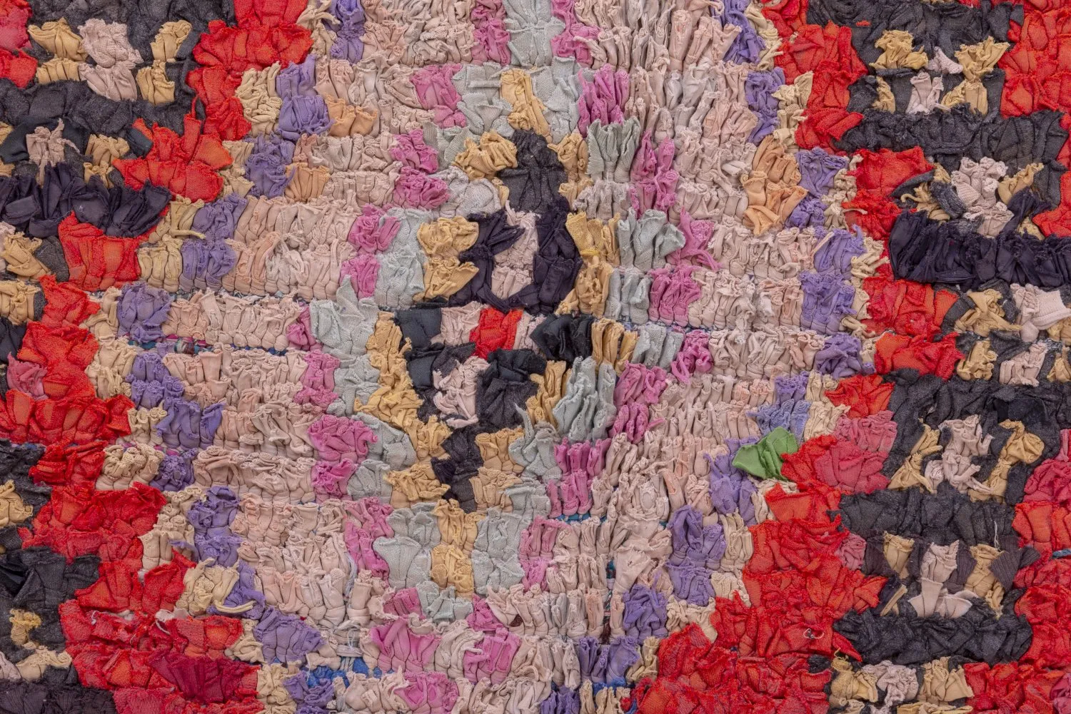 Marokkansk Boucherouite-teppe 250 x 130 cm