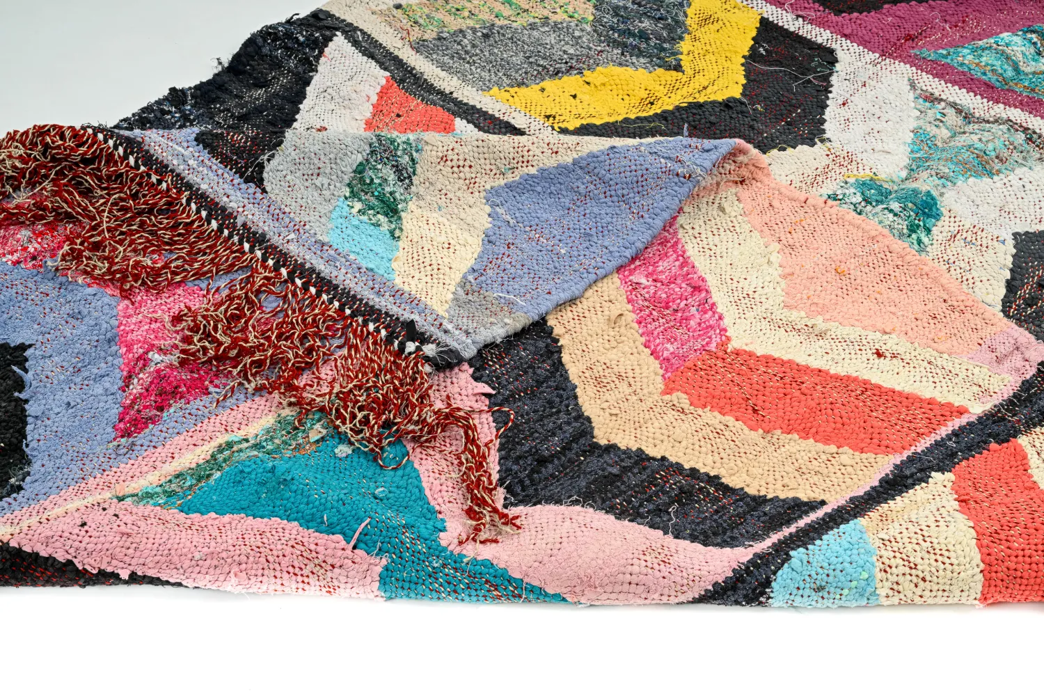 Marokkansk Boucherouite-teppe 130 x 290 cm