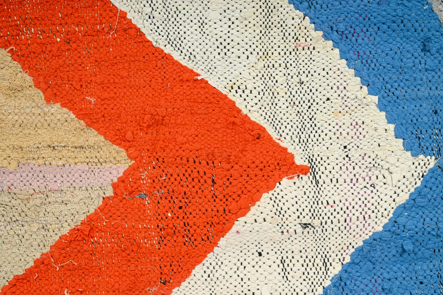 Marokkansk Boucherouite-teppe 135 x 250 cm