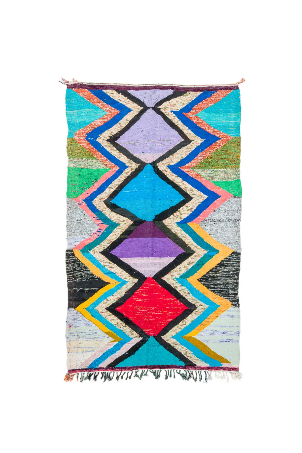 Marokkansk Boucherouite-teppe 140 x 235 cm